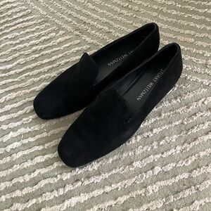 Stuart Weitzman black suede loafers
